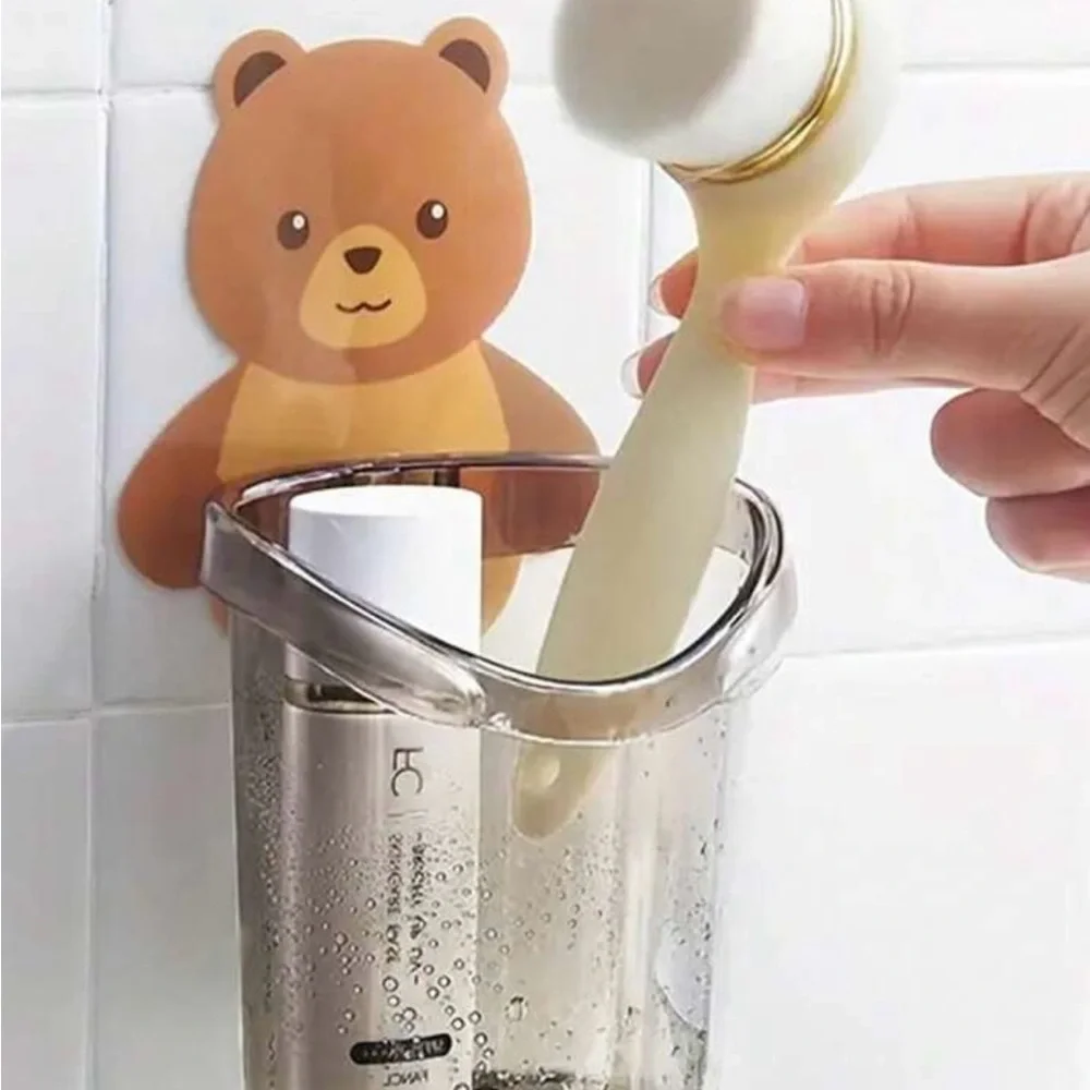 Love Bear Shaped Toothbrush Holder With Drain